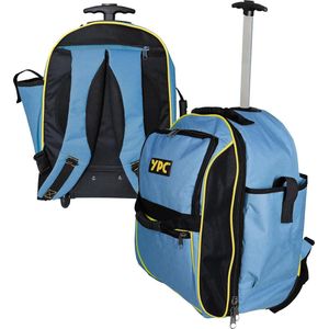 Trolley rugzak - 54 x 36 x 25 cm, 50-55 liter, gereedschapsrugzak XXL, waterbestendig, lichtlopende wielen, stabiele telescopische handgreep, draaggreep, schouderriem, borstriem, 15 kg