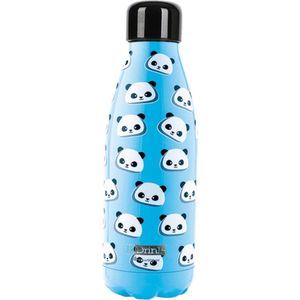 I-drink Thermosfles Panda 350 Ml Rvs Lichtblauw