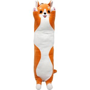 Kawaii Kussen - Lange Kat Knuffel 54 cm - Knuffelkussen - Kinderen & Volwassenen - Pluche (oranje)