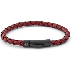 Lucleon - Heren - Leer Armband - Rood