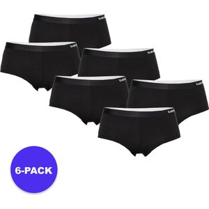 Apollo (Sports) - Dames Hipster Bamboe - Zwart- Maat M - 6-Pack - Voordeelpakket