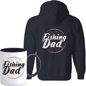 T-Shirtknaller Vest met koffiemok | Fishing Dad  - Vis / Vissen / Vishengel Kleding | Heren / Dames Vest Cadeau | Kleur zwart | Maat S