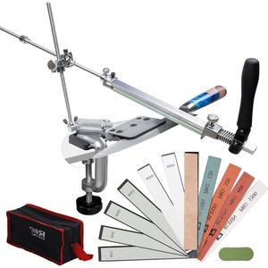 Professionele Messenslijper - 360° Roterend Keuken Messenslijpsysteem - 10 Steen Kit