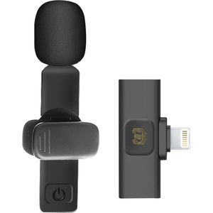 Draadloze microfoon Geschikt voor Apple iPhone Lightning Omnidirectionele ruisonderdrukkend Puluz