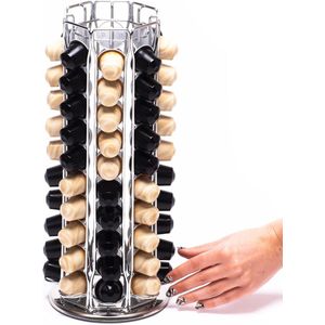 Koffiecapsulehouder - koffiestandaard met extra opbergruimte binnenin - koffiecapsulehouder voor 80 koffiepads