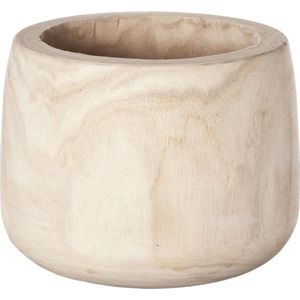 Cosy & Trendy Bloempot - hout - 22 x 17 cm - Plantenpotten voor kamerplanten en kunstplanten