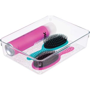 Regen Badkamer Opbergbak Make-up Box Gemaakt van Plastic Helder Lang - Organisator voor Badkamerbenodigdheden