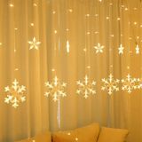 LED Lichtgordijn - Kerstverlichting - Maxozo Sniw - Ster/Sneeuwvlok - Warm Wit - 138 LEDs - 2.5 Meter - USB - Afstandsbediening - Timer