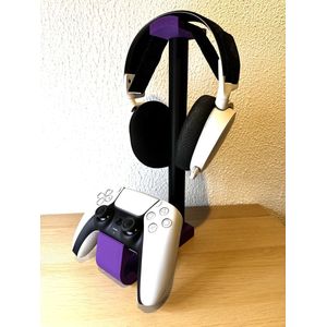 Universele controller en headset bureaustandaard - Gaming stand - Paars/Zwart