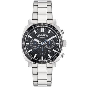 Ted Baker Caine Urban Kwarts Analoog Horloge Zwart Case: 100% Roestvrij Staal | Armband: 100% Roestvrij Staal 44 mm BKPCNS405W0