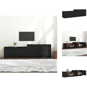 vidaXL TV-meubel - Trendy - Meubels - Afmetingen- 158.5 x 36 x 45 cm - Kleur- Zwart - Kast