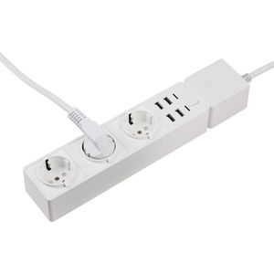 Smart Wi-Fi verlengsnoer - 3 EU type AC stopcontacten - 4 USB-poorten - Maak uw stopcontacten slimmer