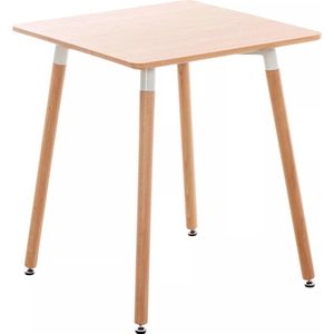 In And OutdoorMatch Bijzettafel Alexandria - Extra hoog - laptoptafel hout - Keukentafel bar - Ontbijt - Bed - Vierkant - Bruin - 60x60x70cm