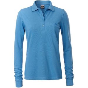 James and Nicholson Dames/dames Werkkleding Lange Mouwen Zak Polo (Aqua Blauw)