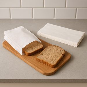 Papieren boterhamzakjes - Wit - Papier - 14 x 29 cm - L - 100 zakjes - Voordeelverpakking - Paper sandwich bag - sac à sandwich en papier frühstück-Tuten