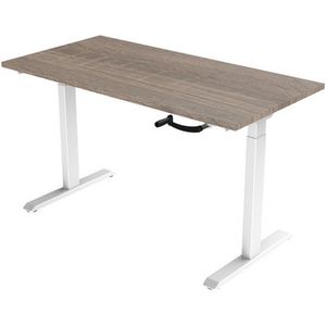 Office Hero® Cosmic Slinger- Zit sta bureau in hoogte verstelbaar wit frame - Game bureau - Computertafel - Werktafel - 160x80 - Robson eik