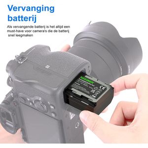 Neewer® - Batterijvervanging voor Sony NP-FZ100 - Geschikt voor Sony FX3 - a1 - a9 - a9 II - a7R III - a7R IV - a7S III - a7 III - a7 IV - a6600 a7C camera's - 7.2v 2280mAh 16.4Wh - Oplaadbare Li- ion batterij