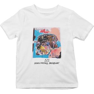Untitled T-shirt Jean Michel Basquiat Inspired Logo Zwart T-shirt - Slim fit T-shirt met ronde hals en korte mouwen, Size: L