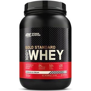 Optimum Nutrition Gold Standard 100% Whey Protein - Cookies & Cream - Proteine Poeder - Eiwitshake - 900 gram (28 servings)