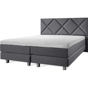 Sweet Sleep Boxspring Luxe - Ruiten Hoofdbord - 120x190 - Antraciet
