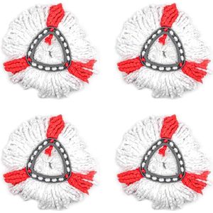Vervanging voor Vilede Mop Triangle Spin Mop Head Microvezel Wasbaar en Herbruikbaar -Pack van 4