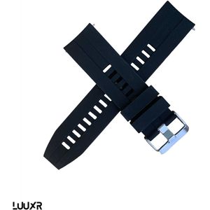 Luuxr strap rubber black 22 mm lusibl220001