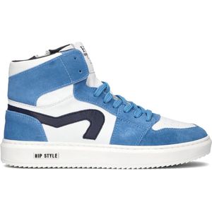 Hip H1665 Hoge sneakers - Leren Sneaker - Jongens - Blauw - Maat 32
