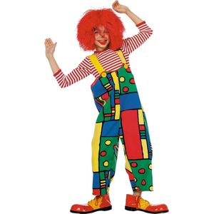 Carnaval Tuinbroek clownsbroek kind Mondriaan Maat 116