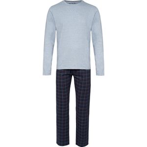 Phil & Co Lange Heren Winter Pyjama Set Katoen Geruit - Maat XL
