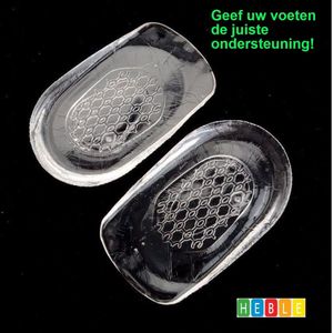 *** Comfortabele 3D-Gel Hielpijn Zooltjes (maat 37 t/m44) Gelzooltjes, Gelsokken, Cups, Gelzolen, Inlegzoolen - van Heble® ***