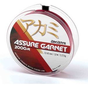 Akami Assure Garnet Monofilament 2000 M Rood 0.185 mm