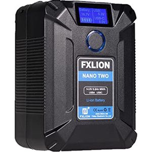 SONGING Fxlion NANO TWO 98WH Tiny V-mount/V-lock Battery with Type-C, D-tap, USB A, Micro USB for Cameras, Camcorders,Large LED Lights, Monitors, MacBook and Smartphone