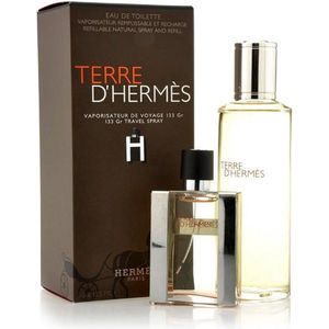 Hermès Terre d`Hermès Giftset - 30 ml eau de toilette + 125 ml eau de toilette navulling - cadeauset voor heren