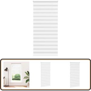 vidaXL Zebra Rolgordijn - 95x230 cm - Wit Zebra Gordijn - Rolgordijn - Zonwering - Privacy Screen - Interieur Decoratie