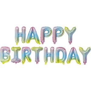 Happy birthday Slinger Ballon Verjaardag Versiering Ballonnen Decoratie Feest Versiering Regenboog Slingers - 1 Stuk