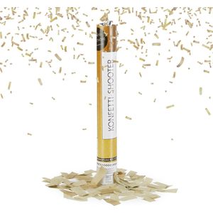 Relaxdays confetti kanon goud - papier - party popper 40 cm - bruiloft - vrijgezellenfeest