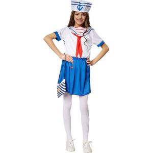 dressforfun - Meisjeskostuum marine girl 152 (11-12y) - verkleedkleding kostuum halloween verkleden feestkleding carnavalskleding carnaval feestkledij partykleding - 301489