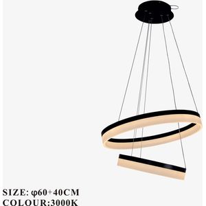 Kroonluchters LED - 3 kleuren - afstandsbediening - Dimbaar - Art.nr. (P7061/40+60)