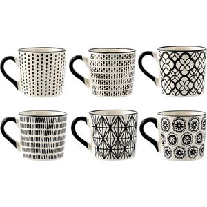 set 6 tazze - t vhera in stoneware cc 220 Koffiekopjes set van 6
