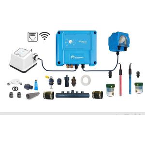 POOLTRONICS DIY Zwembad Zoutelectrolyse Zoutwatersysteem - Chloor generatie op basis van Zoutwater - Waterbehandeling automatisatie zelfbouwpakket - ZOUTELECTROLYSE UNIT INBEGREPEN 20g/u = 60m3 - MET FLOWSWITCH - MET WIFI