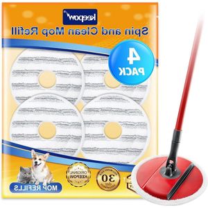 Navulling voor Vileda Spin en Clean Mop - 4 stuks, herbruikbaar en wasbaar