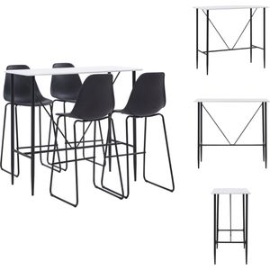 vidaXL Barset - Barsets - Bar Set - Bar Sets - 5-delige Barset kunststof zwart