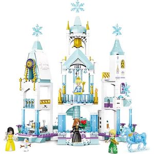 Frozen Kasteel - Compatibel met LEGO bouwstenen - Sneeuwkasteel - Prinses - Magie - Sprookje - ijskasteel - Elsa & Anna - Olaf - Speelgoed - Cadeau - Disney