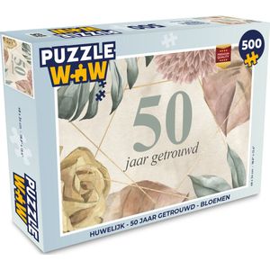 Puzzel Spreuken - 50 jaar getrouwd - Quotes - Jubileum - Legpuzzel - Puzzel 500 stukjes