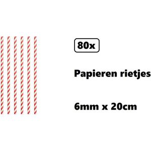 80x Papieren rietjes landen rood/wit - 100% biologisch afbreekbaar - Polen-Denemarken-Zwitserland-Engeland-Oostenrijk - Thema party feest festival uitdeel rietje drinken