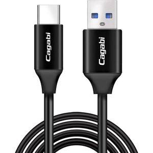 Let op type!! Cagabi T2 1m 2.4A luchtvaart aluminiumlegering + TPE USB naar USB-C / Type-C Data Sync snel opladen kabel voor Samsung Galaxy S8 & S8 PLUS / LG G6 / Huawei P10 & P10 Plus / Oneplus 5 en andere Smartphones
