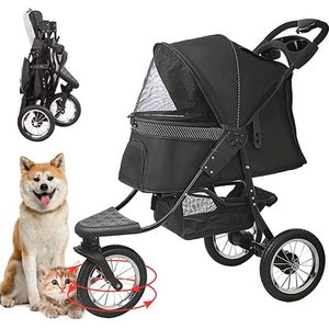 Hondenwagen / Pet stroller, foldable -meet wielen, huisdier, hondenbuggy, buggy, honden, katten, huisdier, stroller, honden, buggy,