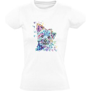 West Highland white terrier Dames T-shirt | hond | dog | huisdier | gezinshond | dierendag | Wit
