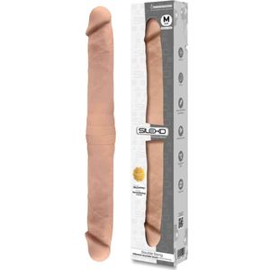 SILEXD Dildo Love Toy Dual Density Silicone Double Dong M flesh (16,5"") beige