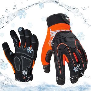 Waterdichte winterhandschoenen touchscreen warme werkhandschoenen heren koud weer - zware vriezer Moto magazijnbestuurder - Anti-impact & vibratie veiligheidshandschoenen - 1 paar